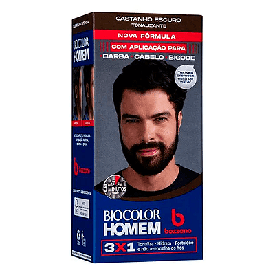Biocolor Homem 3X1 - Castanho Escuro