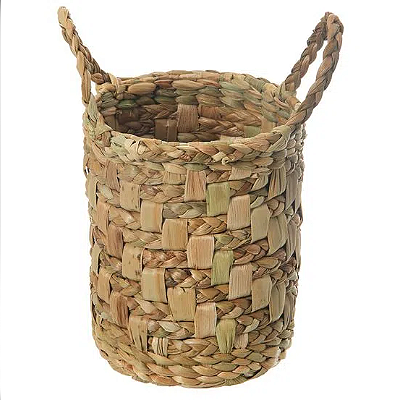 Cesto Faqueiro Redondo Com Alças Taboa 15x18