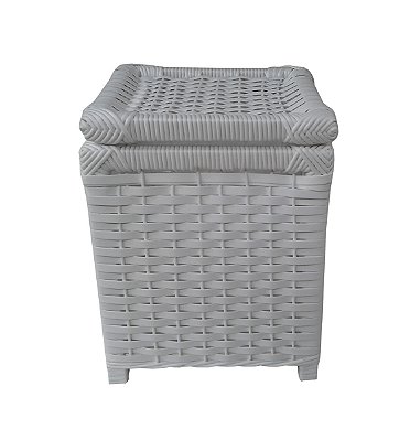 Cesto P/ Lixo Sintético Branco 25x25x32