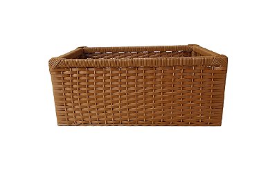 Cesto Organizador Fibra Sintética Avelã 36x33x12