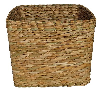 Cesta De Palha De Taboa Caixa Organizadora Natural 26x26x22