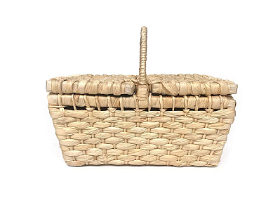 Mini Cesta De Piquenique Palha De Milho Picnic 29x18x14