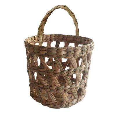 Suporte Floreira Vaso Com Alça Para Paredes Taboa Natural 10x14