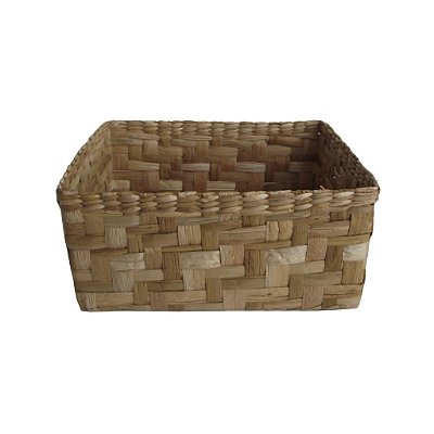 Cesto de Palha de Taboa Vime Organizadora 23x17x10