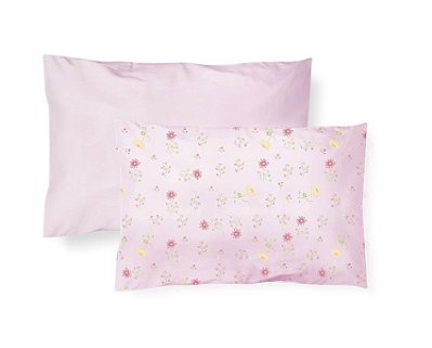 Kit Fronha Bebê Com 2 Pçs 40cm x 28cm Floral Papi