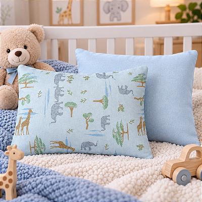 Kit Fronha Bebê Com 2 Pçs 40cm x 28cm Africa Papi
