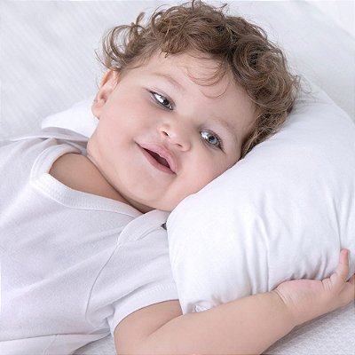 Travesseiro Baby Liso 40cm X 28cm Branco Papi