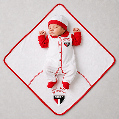 Kit Bebê São Paulo Plush 3 Peças Saída Maternidade Oficial