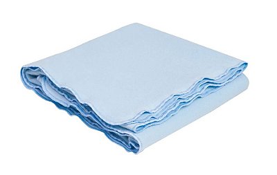Cobertor Bebê Flanelado Azul Liso 90Cm X 70Cm Papi