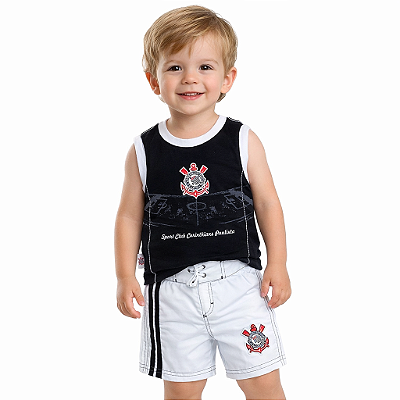 Conjunto Infantil Corinthians Regata Board Oficial