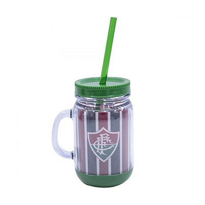 Caneca com Tampa e Canudo do Fluminense 420ml