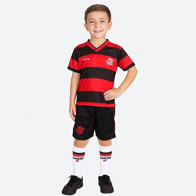 Conjunto Infantil Flamengo Uniforme Dry Oficial