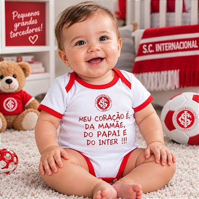 Body Internacional Meu Coração é da Mamãe Papai e do Inter