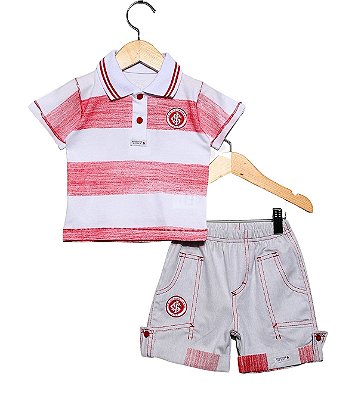 Conjunto Bebê Polo e Bermuda Internacional Oficial