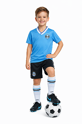 Uniforme Infantil Grêmio Kit Conjunto Dry 3 Peças Oficial