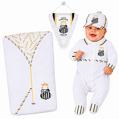 Kit Maternidade Santos com Saco de Dormir Masculino Oficial