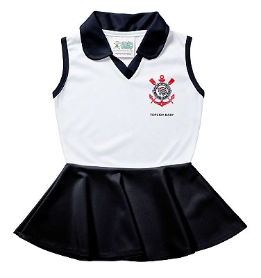 Vestido Polo Bebê Corinthians - Torcida Baby