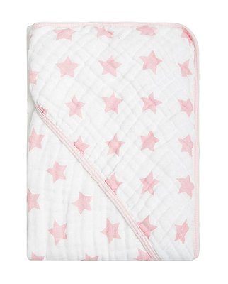 Toalha De Banho Soft Com Capuz Estampada Star Rosa Papi