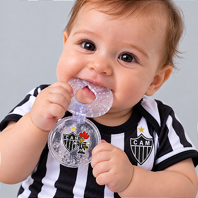 Chocalho Mordedor Bebê Atlético MG Kids Gol