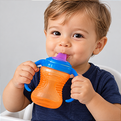Copo Mighty Grip Laranja/Azul Munchkin 237ml
