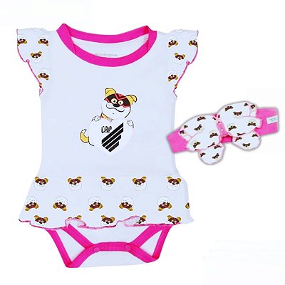 Body Vestido Athlético PR com Tiara Oficial