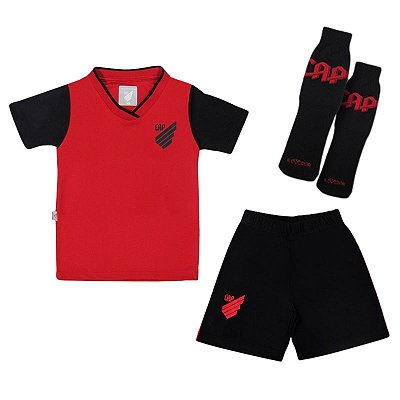 Conjunto Infantil Athlético PR Uniforme Dry Oficial