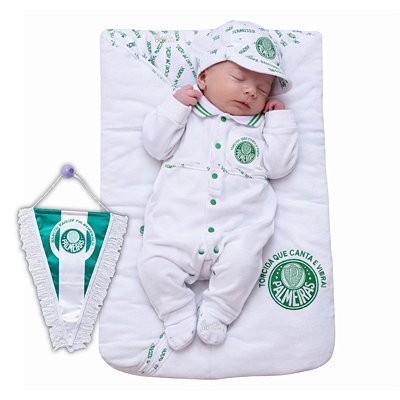 Kit Bebê Palmeiras Plush Saída Maternidade Meninos Oficial