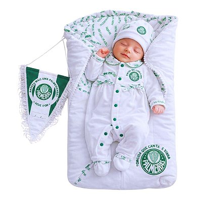 Kit Bebê Palmeiras Saída Maternidade Plush Feminino Oficial