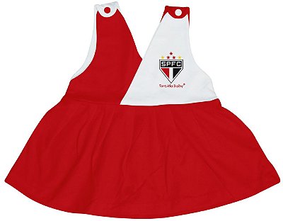 Vestido Bebê São Paulo Decote V - Torcida Baby