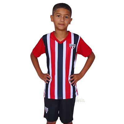 Uniforme Infantil São Paulo Listrado Oficial