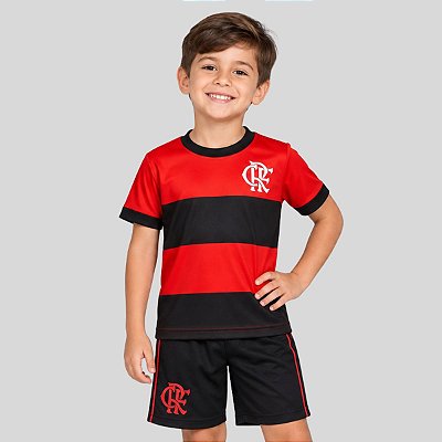 Uniforme Infantil Flamengo Listrado Oficial