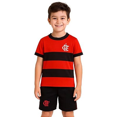 Uniforme Infantil Flamengo Listrado Oficial