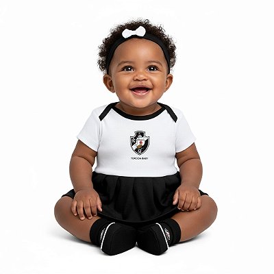 Kit Bebê Vasco 3 Peças Menina Torcida Baby