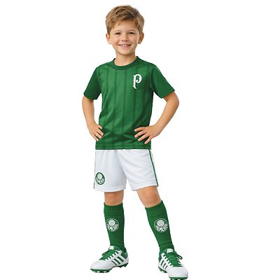 Uniforme Infantil Palmeiras Kit Conjunto 3 Peças Oficial