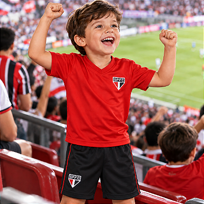 Uniforme Infantil São Paulo Vermelho Oficial