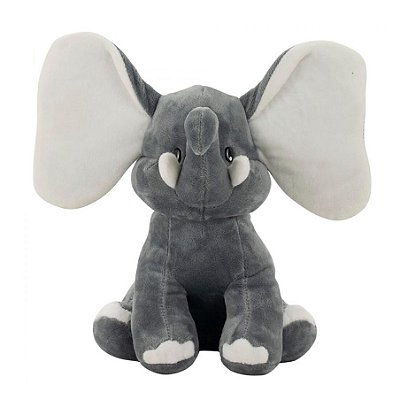 Pelúcia Elefante Cinza Orelhas Grandes 26cm