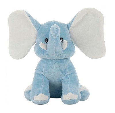 Pelúcia Elefante Azul Orelhas Grandes 26cm