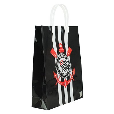 Sacola Para Presentes Corinthians Listrada 33x27cm