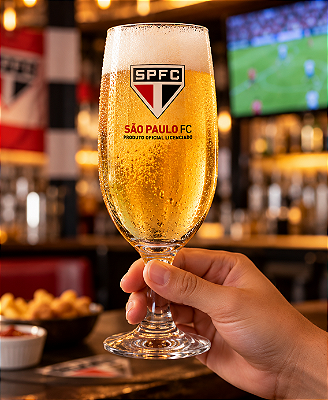 Taça de Vidro Para Chopp São Paulo 300ml Oficial