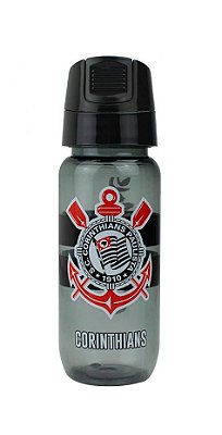 Garrafa De Plástico Preta Corinthians 450ml Oficial