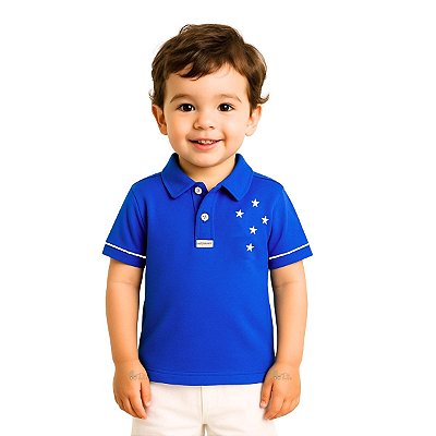 Camisa Polo Infantil Cruzeiro Estrelas Oficial
