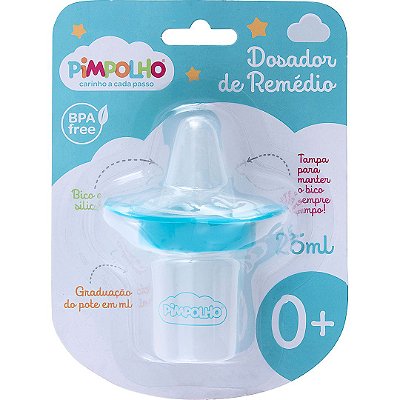 Dosador de Remédio Infantil Bebê Azul Pimpolho