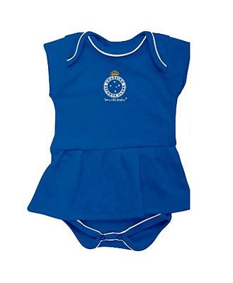 Body Vestido Cruzeiro Oficial Torcida Baby