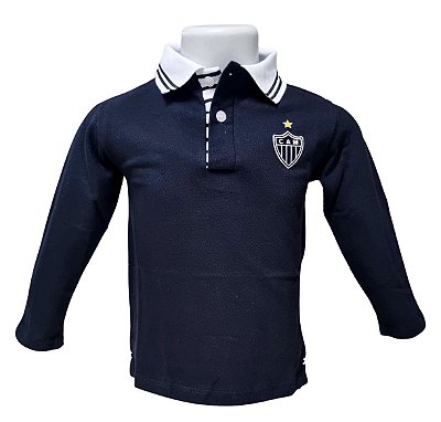 Camisa Polo Infantil Atlético MG Manga Longa Oficial