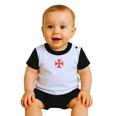 Camiseta Bebê Vasco Bicolor Oficial