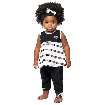 Conjunto Bebê Vasco Bata e Legging Revedor