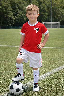 Conjunto Infantil São Paulo Uniforme Artilheiro Oficial