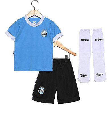 Conjunto Infantil Grêmio Uniforme Artilheiro Oficial