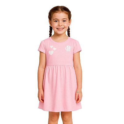 Vestido Flamengo Infantil Rosa Torcida Baby