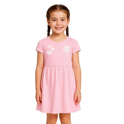 Vestido Flamengo Infantil Rosa Torcida Baby